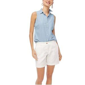 J. Crew 7" Classic Chino Shorts, White, size 14